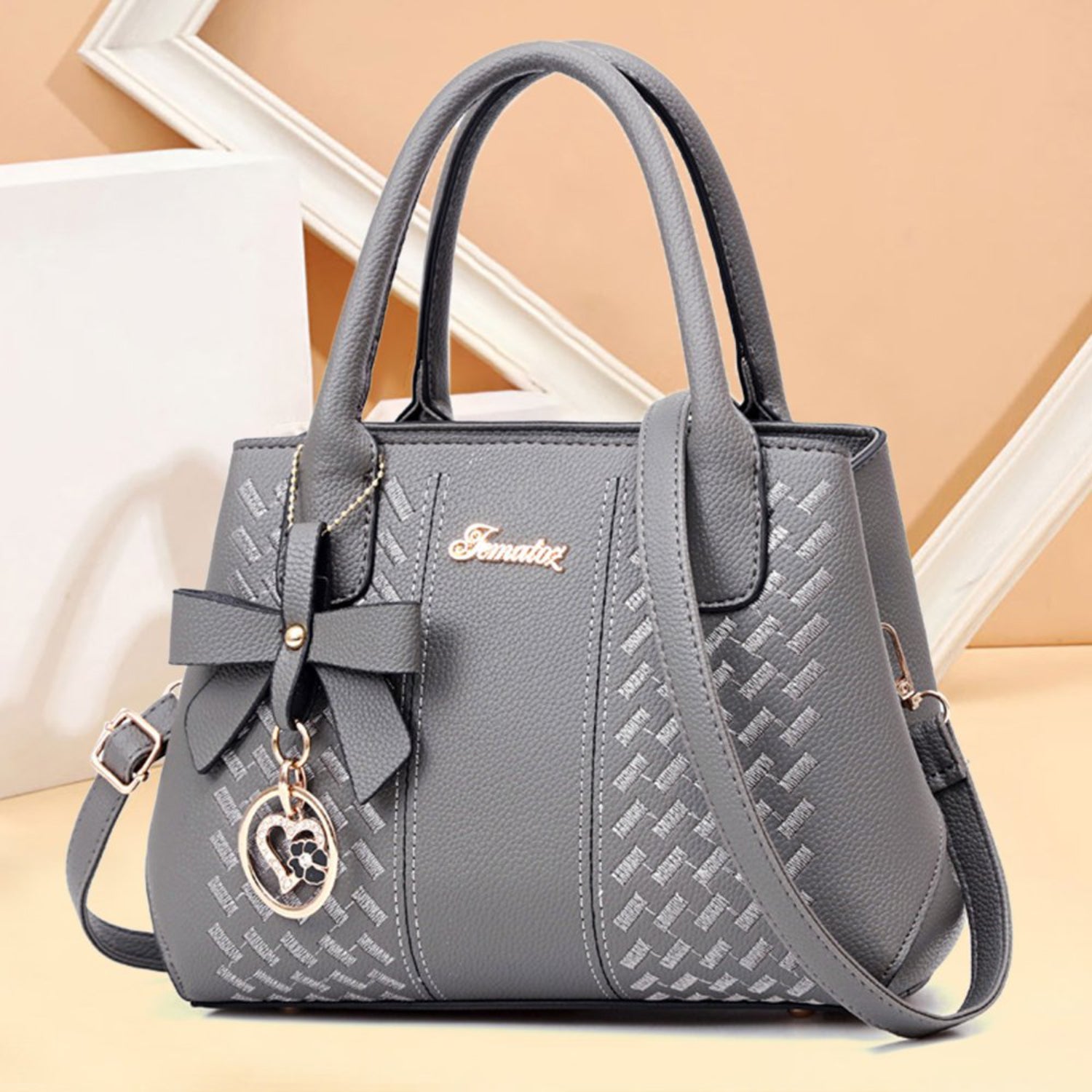 Large Capacity Leather Messenger Handbag Fashion Women&