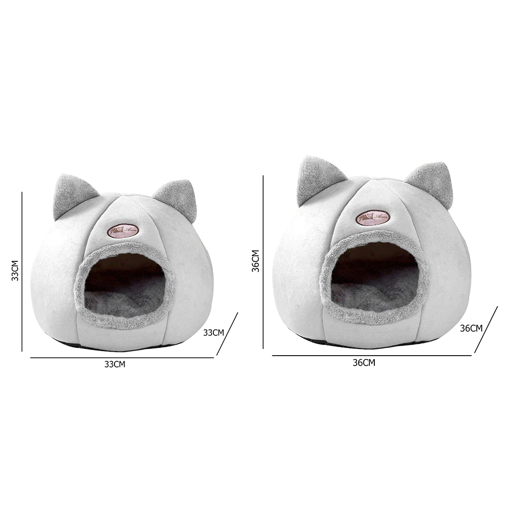 Cozy Winter Cat Bed and Small Dog House Tent for Indoor Pets
