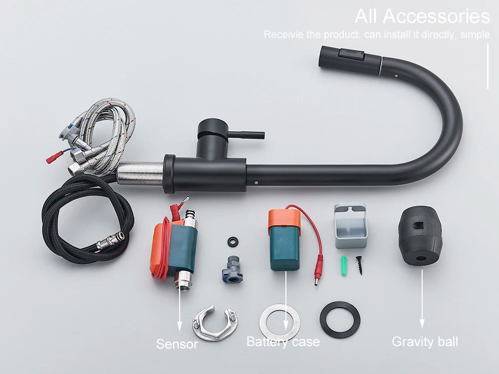 Pull Out Sensor Black Kitchen Faucet Sensitive Touch Control Faucet Mixer For Kitchen Touch Sensor Kitchen Mixer Tap