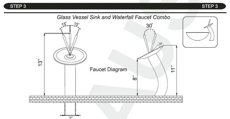 ZAPPO Tempered Glass Bathroom Vessel Sink with Waterfall Black Faucet Tap Bathroom Oval Blue Vessel Sinks Above Counter Basin