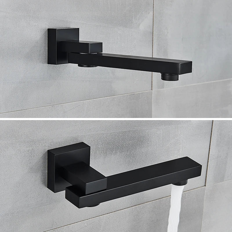Rozin Matte Black Thermostatic Shower Faucet Concealed Install Bathroom Faucets Ceiling Rainfall Big Size Head Shower Mixer Tap