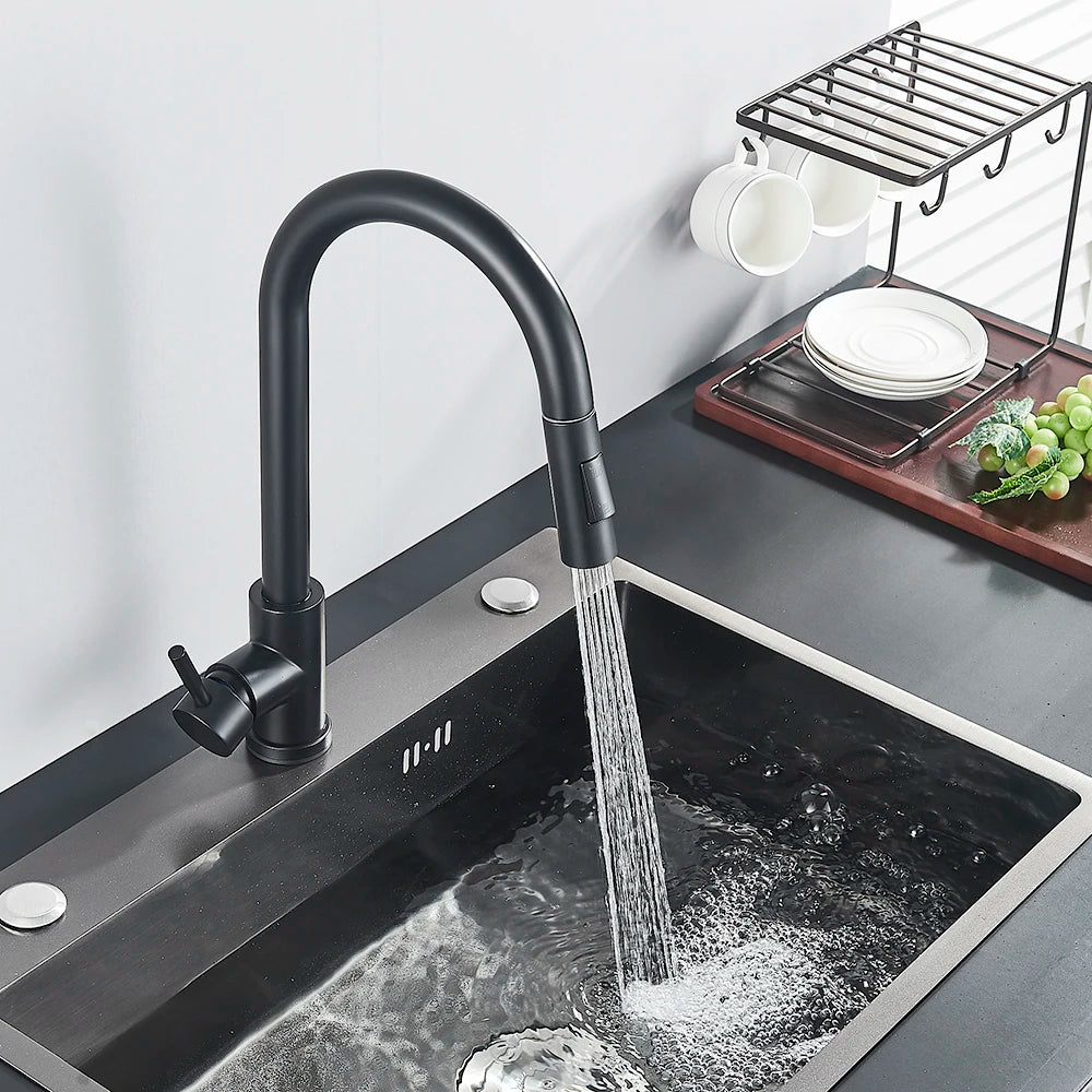 Pull Out Sensor Black Kitchen Faucet Sensitive Touch Control Faucet Mixer For Kitchen Touch Sensor Kitchen Mixer Tap