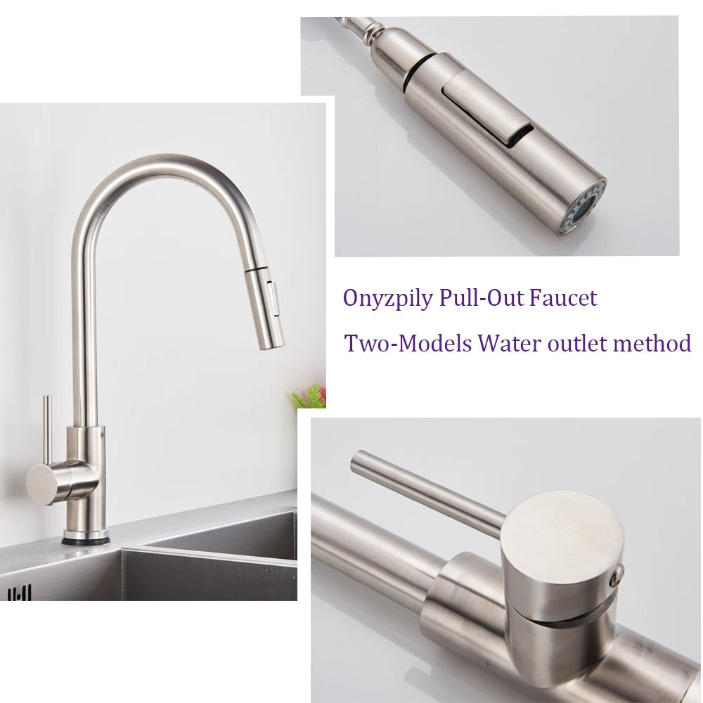 Pull Out Sensor Black Kitchen Faucet Sensitive Touch Control Faucet Mixer For Kitchen Touch Sensor Kitchen Mixer Tap