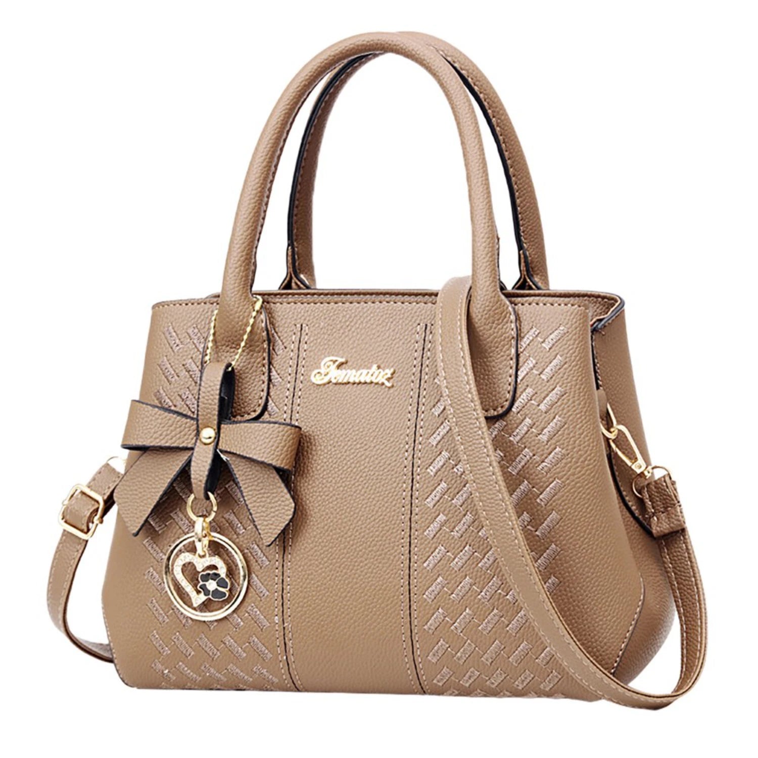 Large Capacity Leather Messenger Handbag Fashion Women&