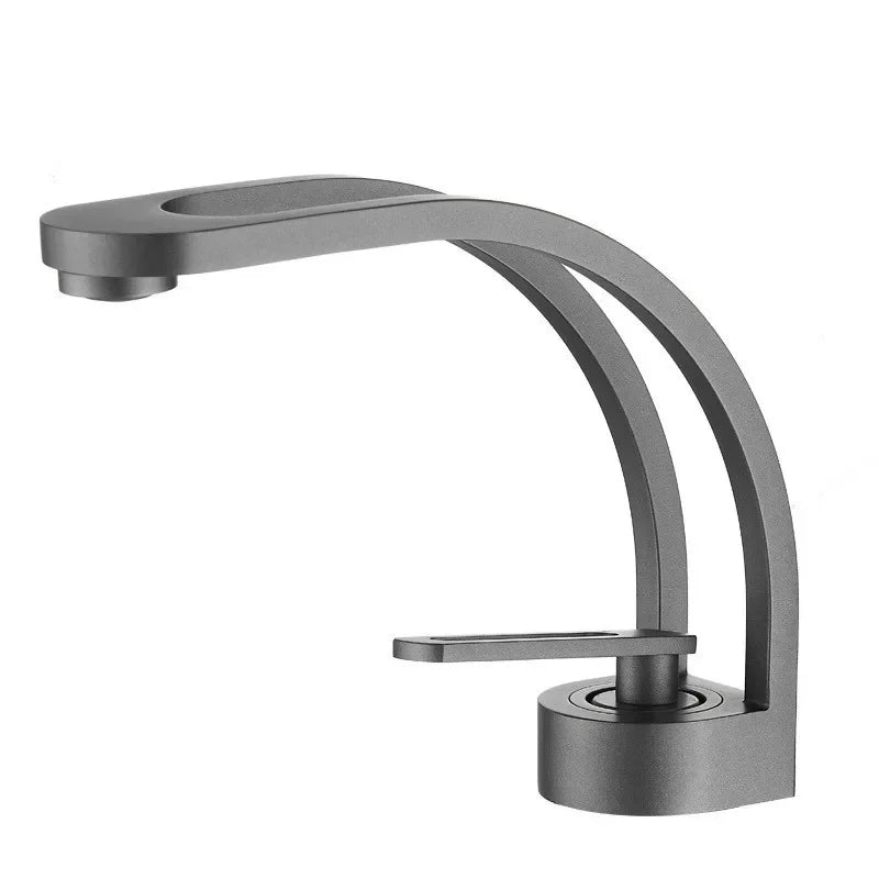Bathroom Mixer Tap Black Grey White Gold Wash basin Faucet Single Handle Hot and Cold Lavotory Faucet
