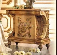 European court solid wood bed, royal master bedroom double
