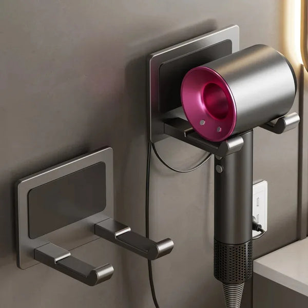 Without Punching Bathroom Hair Dryer Hanger Hairdryer Storage Rack Suction Cup Storage Rack Toilet Multi-function Storage Shelf