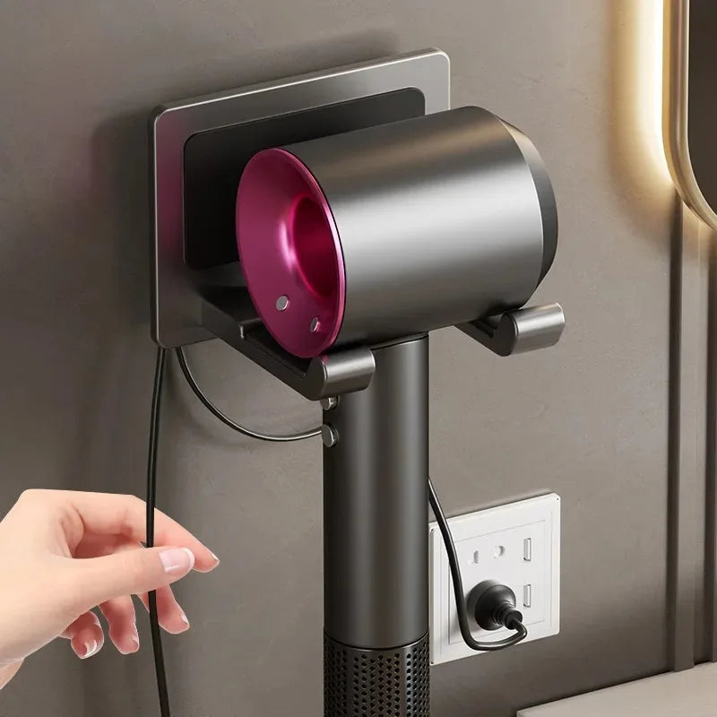 Without Punching Bathroom Hair Dryer Hanger Hairdryer Storage Rack Suction Cup Storage Rack Toilet Multi-function Storage Shelf
