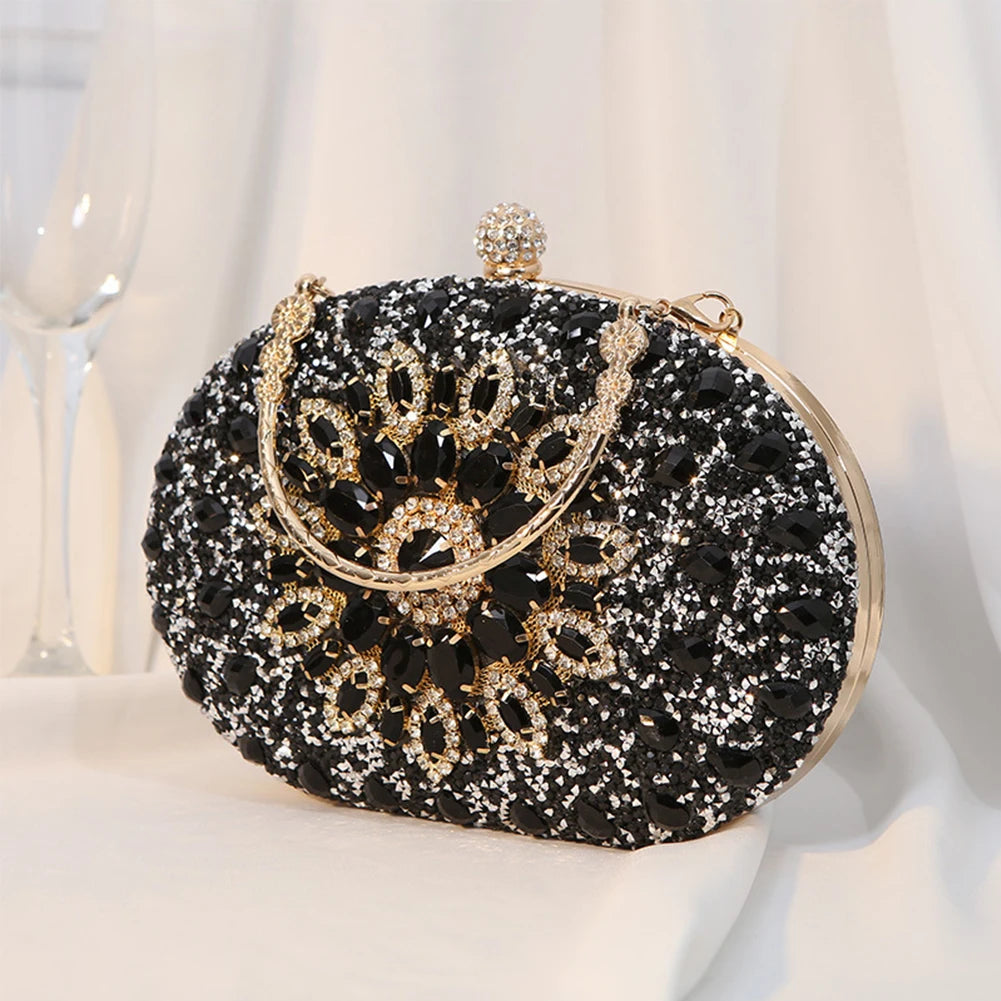 2023 Diamond Women Luxury Clutch Evening Bag Wedding Crystal Ladies Cell Phone Pocket Purse Female Sparkly Wallet for Party Gift