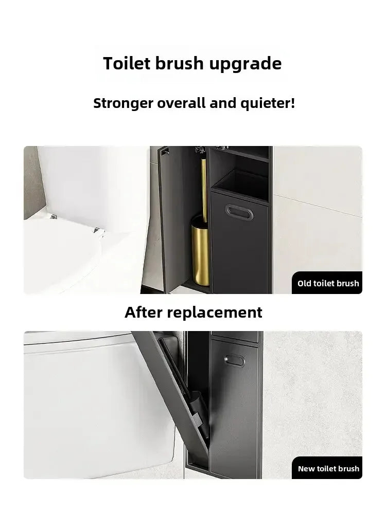 Stainless Steel Niche Bathroom Metal Embedded Trash Can Cabinet Finished Toilet Side Tissue Storage Rack