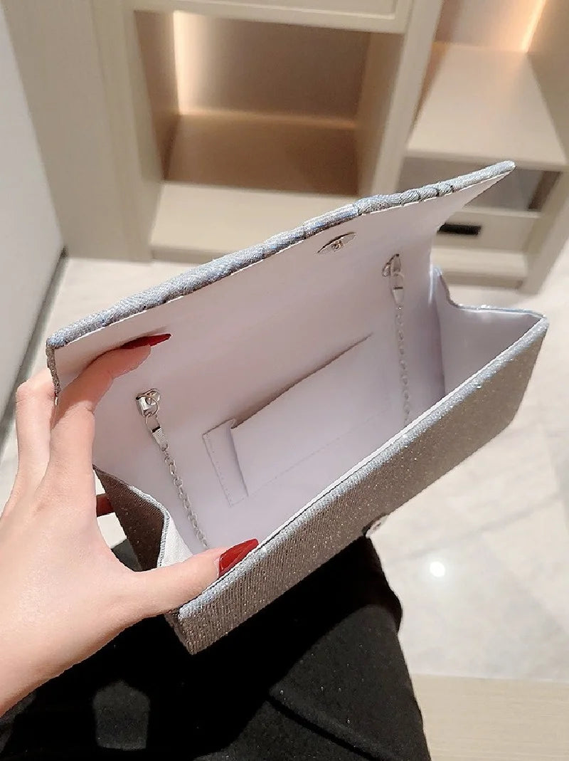 Ladies Dinner Handbag Luxury Wedding Party Shining Evening Bag Wallet Women&