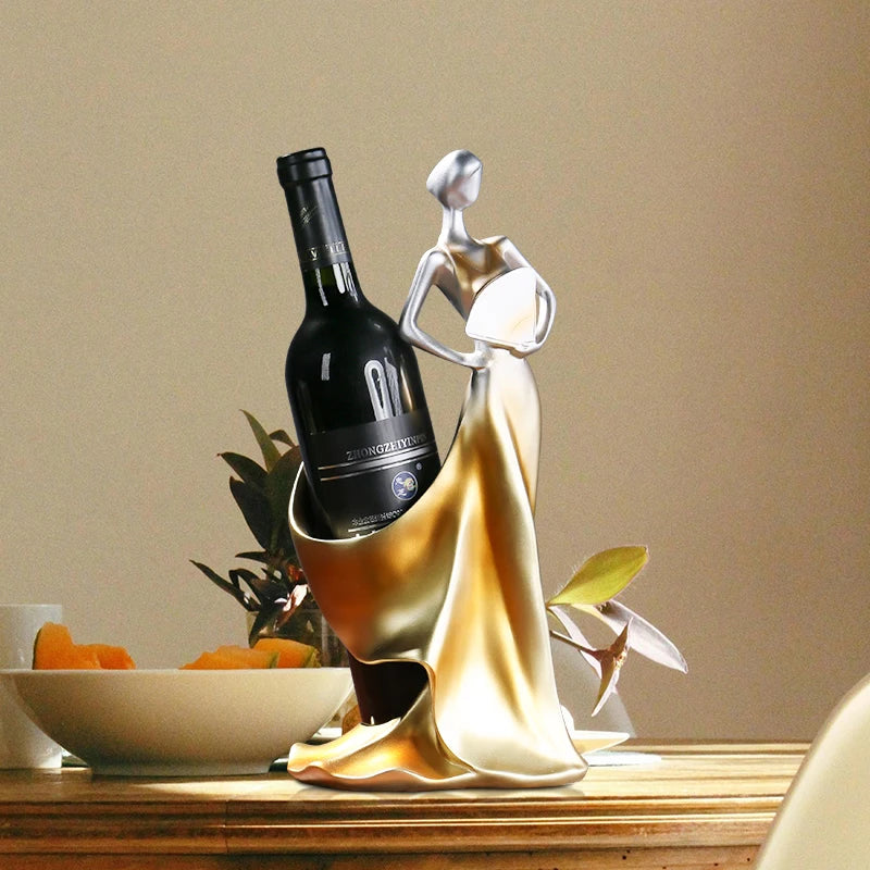 European Style Wine Rack, Girl Bottle Holder, Home Dรฉcor, Living Room Wine Cabinet, Decorative Pieces, Creative Ornament