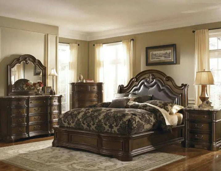 Classic King Size Bedroom Set European Style Hot Sell Royal Luxury Bedroom Furniture 5070