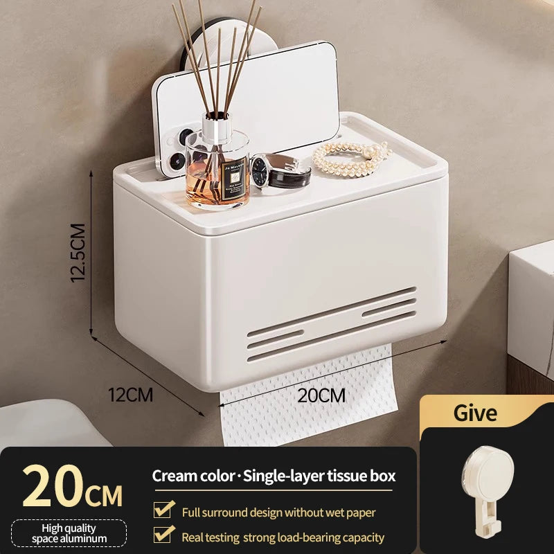 Wall-Mounted Bathroom Storage Rack With Suction Cup Toilet Brush No Drilling Required - New Toilet Brush For Spotless Cleaning