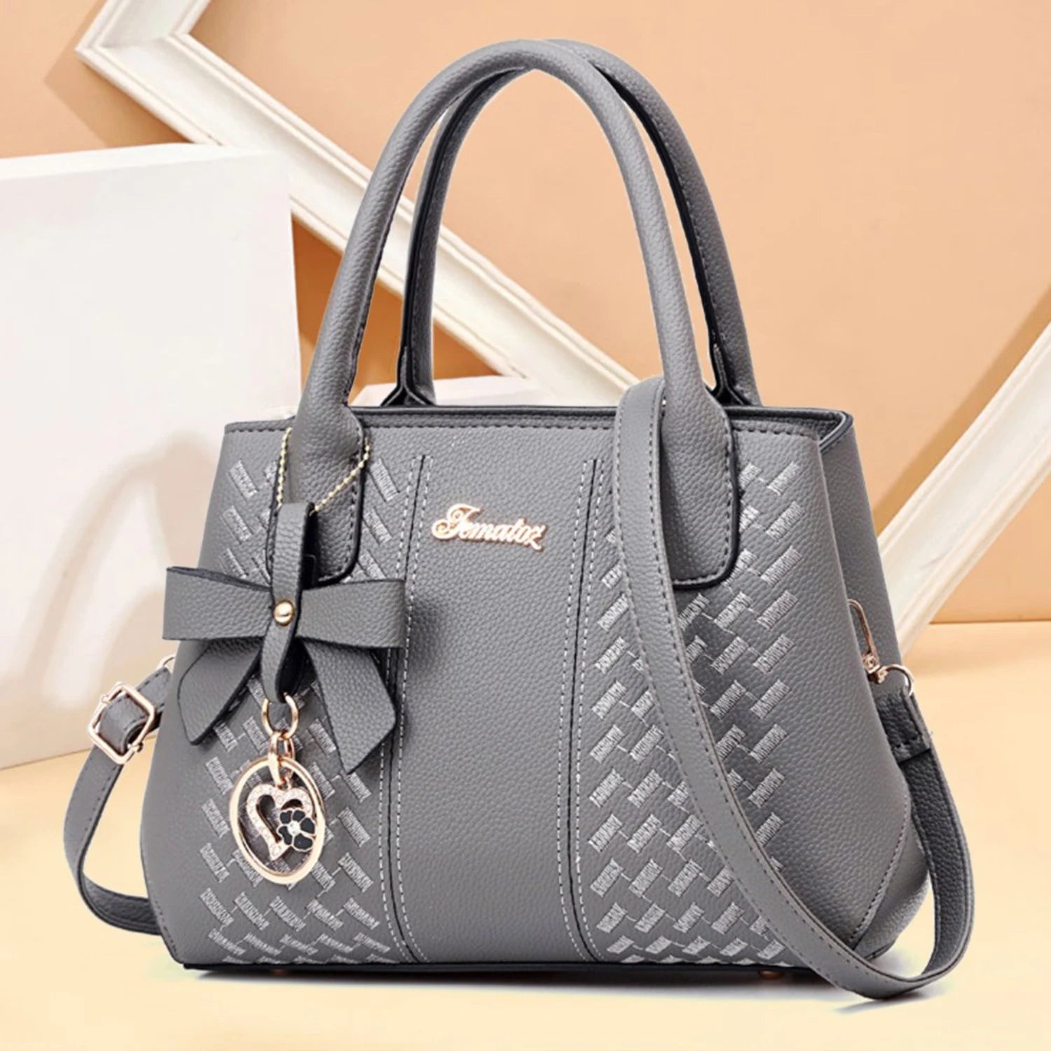 Large Capacity Leather Messenger Handbag Fashion Women&