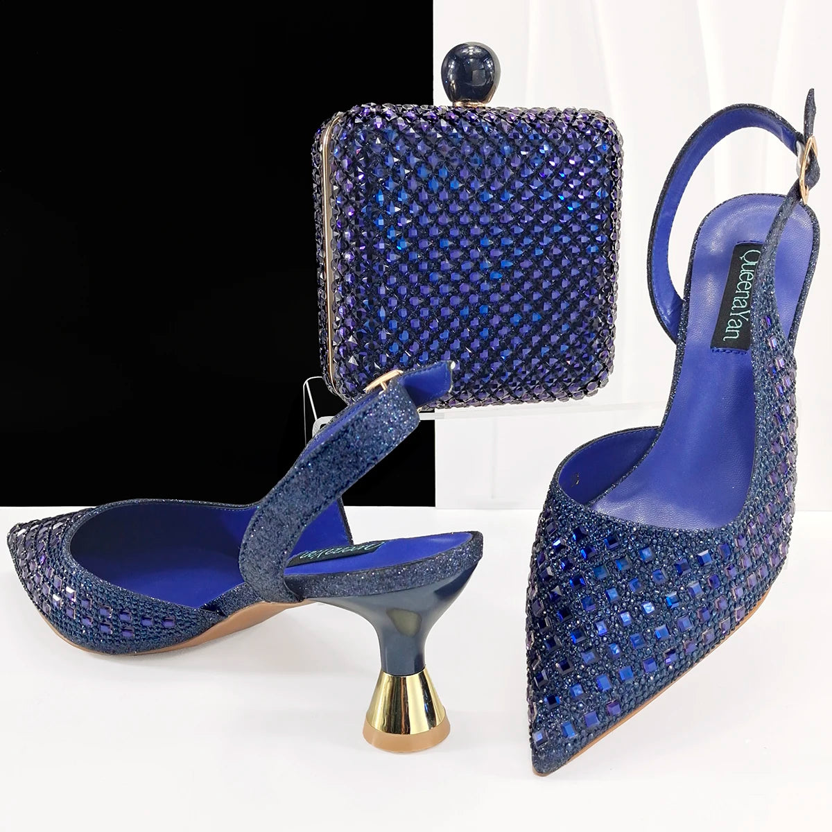 doershow Charming Shoes And Bag Matching Set With silver Hot Selling Women Italian Shoes And Bag Set For Party Wedding! SQ1-1