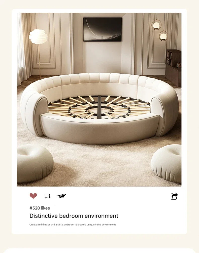 Simple Beauty Bed European Design Girls Double Queen Luxury Bed Castle Princess Sleeping Sex Platform Cama Trendy Furniture