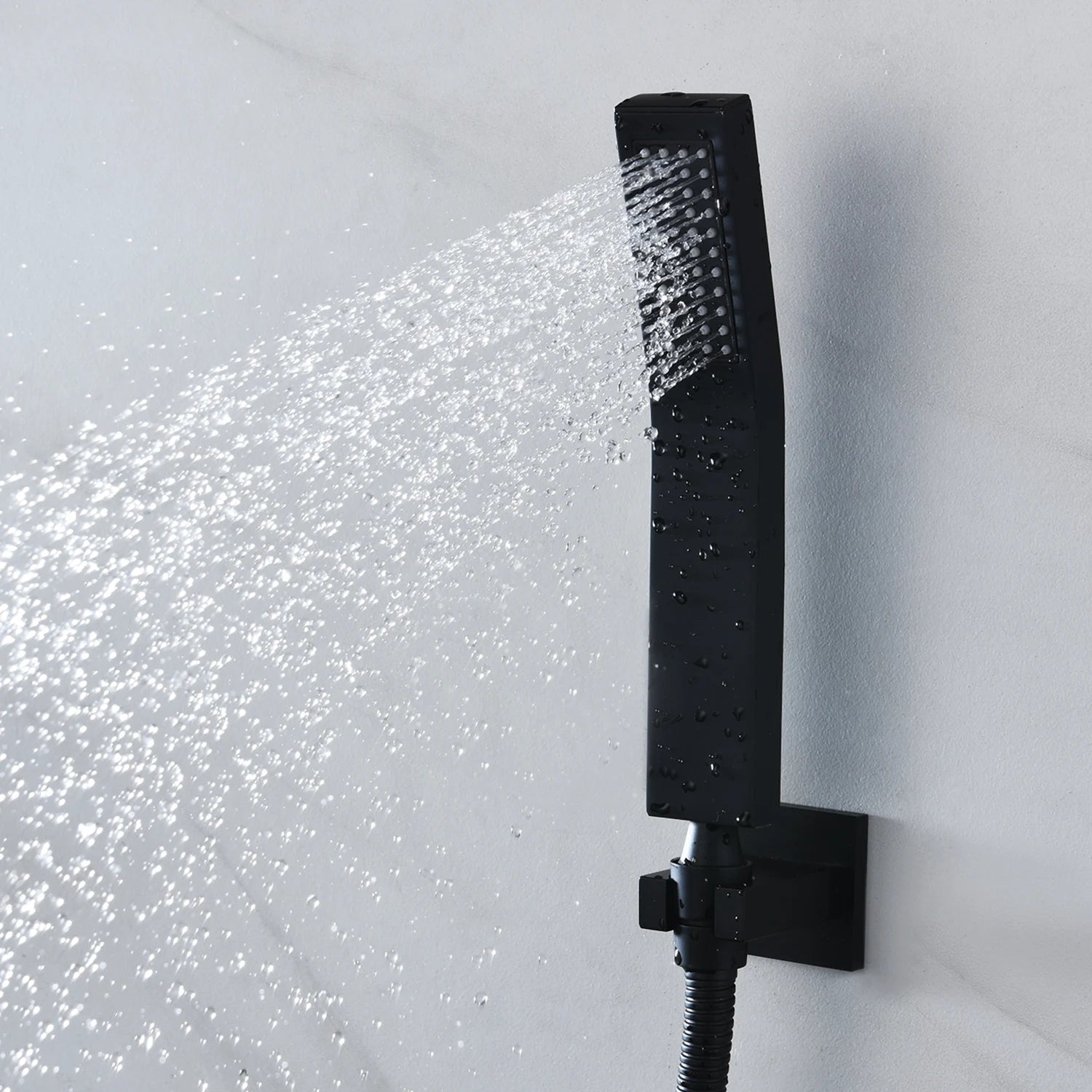 Luxury 16/20 Inch 400/500mm Rainfall Mist Spray LED Shower Head Set Constant Temperature Valve Mixer With Side Massage Jets