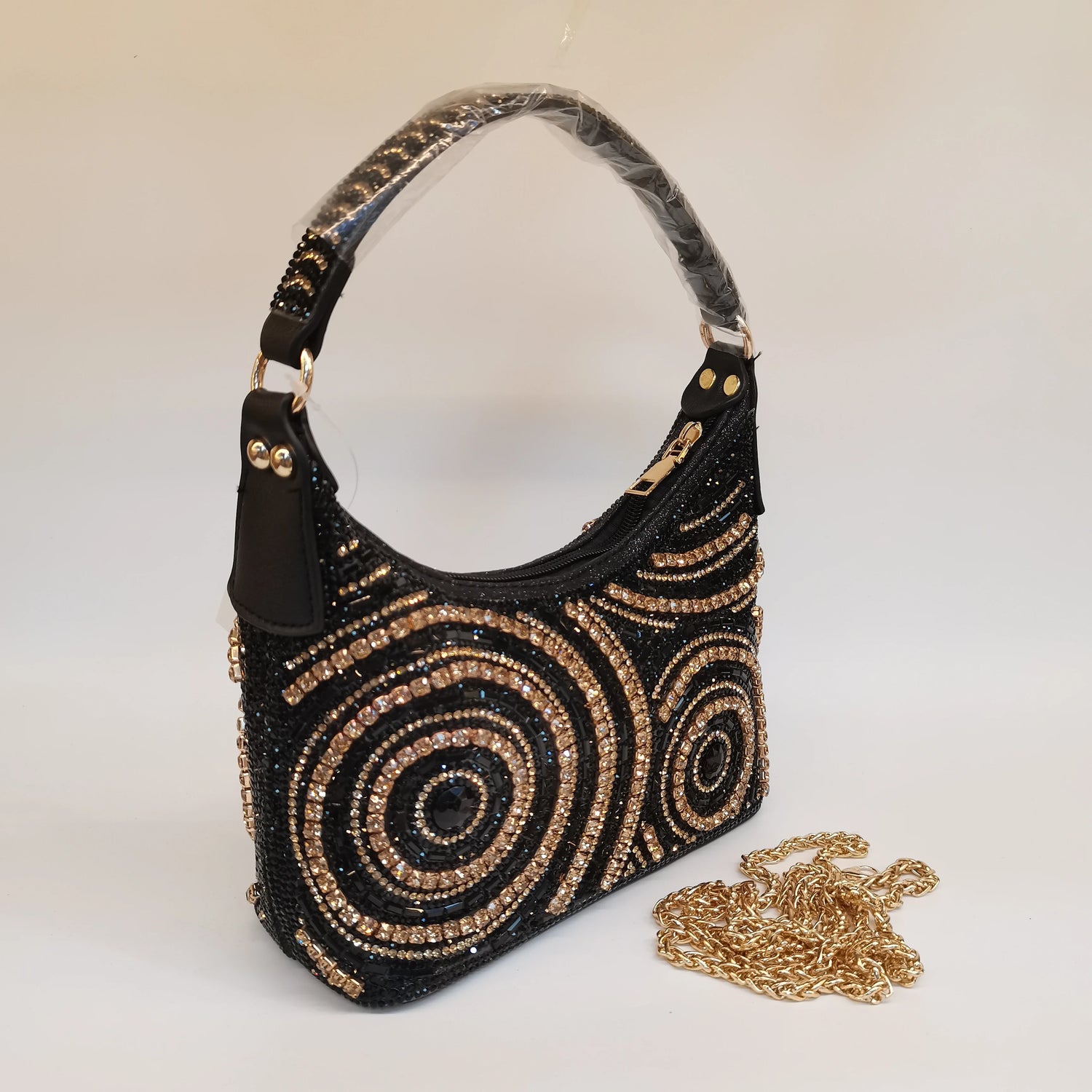 Hot Popular Women Rhinestone Evening Bag New Fashion Handbag Clutch Embellished Long Chain Bag Casual Bag F5-405-1