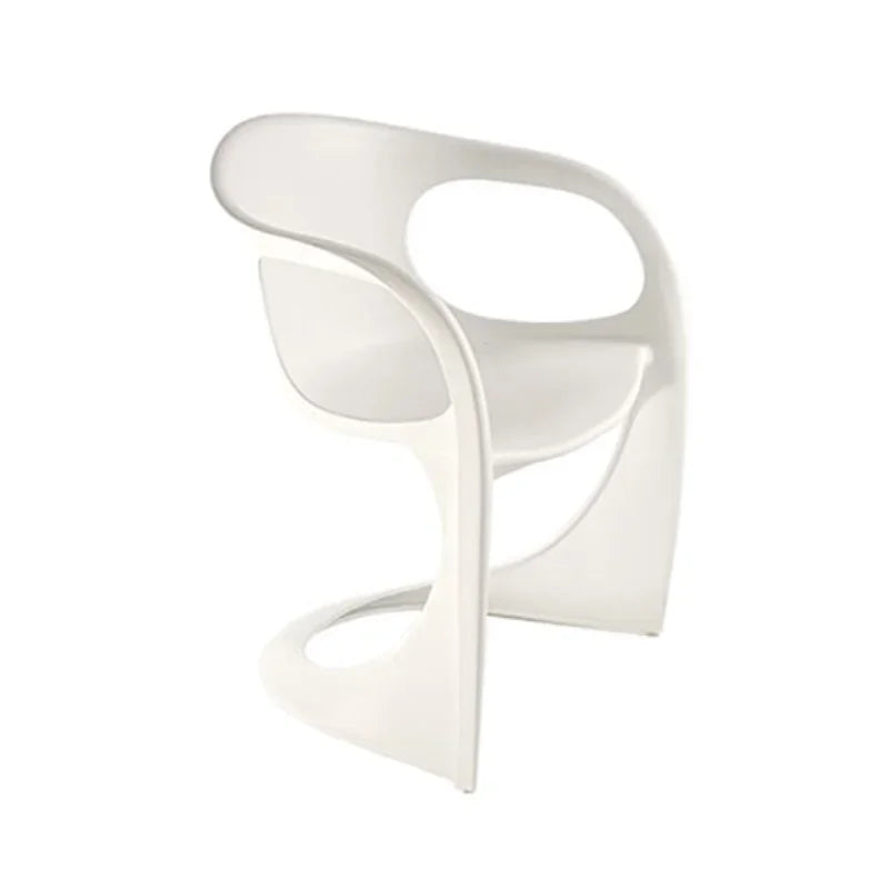 Nordic Simple Design Art Curved Chair Home Balcony Backrest Living Room Dining Room Chair Home Decor Bedroom Dressing Chair