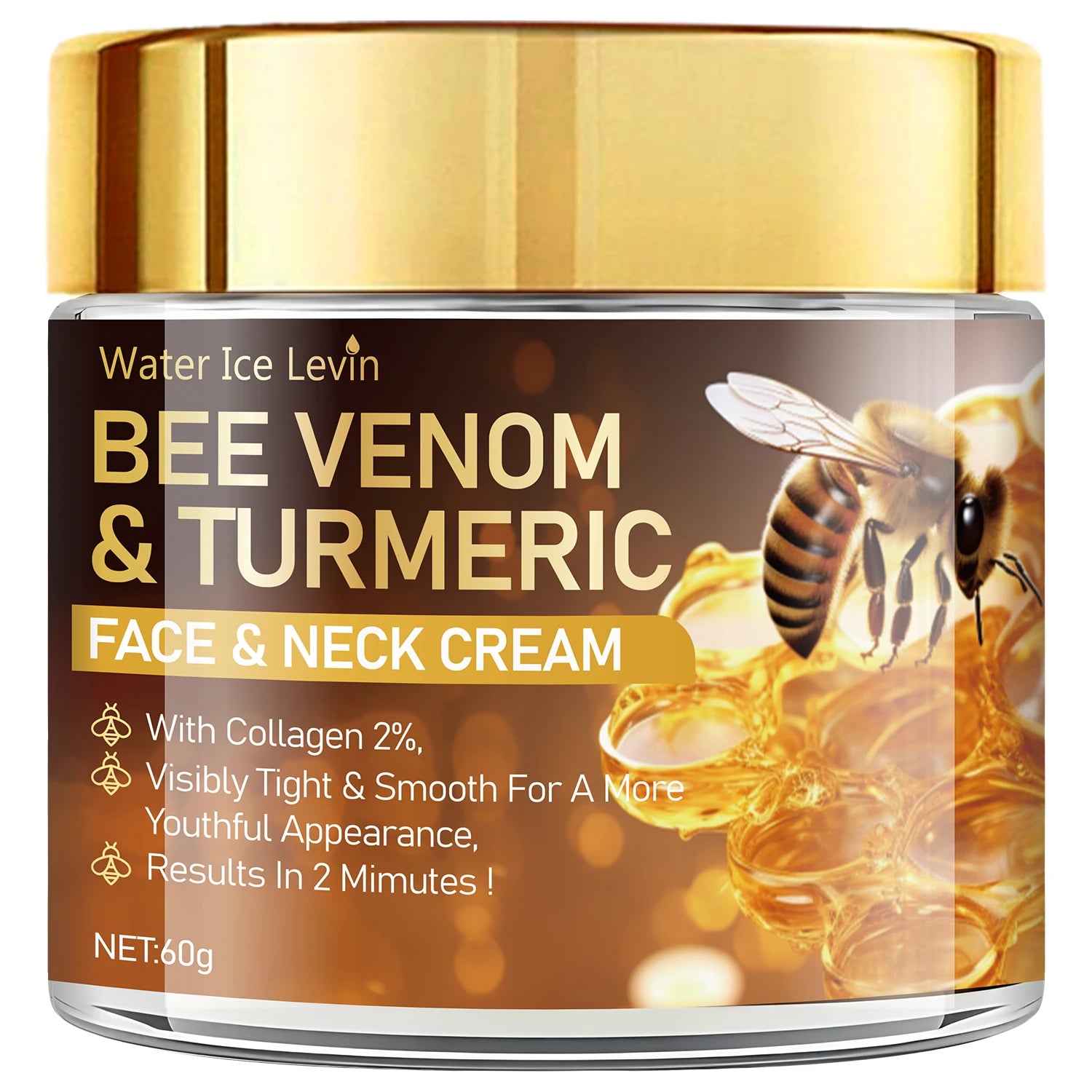 Bee Venom Instant Facial Lifting Cream Firms and Lifts Loose Skin, Smoothes Skin | Alcohol-Free, Containing Hyaluronic Acid, Suitable for All Skin Types