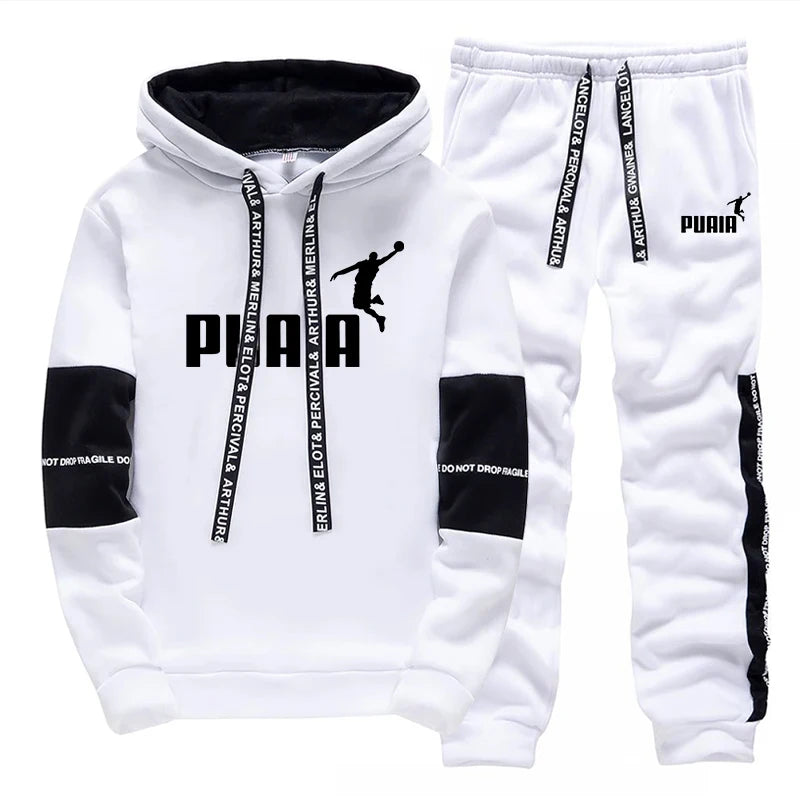 Hot Sales Mens Tracksuit Print Casual Sweatshirts Sportswear Single Piece Hoodie Pants Outdoors Gym Sports Jogging Mens Clothing