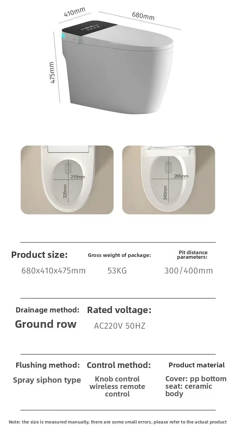 Intelligent Toilet, Wireless Remote Control, Floor Vent Intelligent Toilet, Intelligent Toilet with Cistern, Domestic Commercial