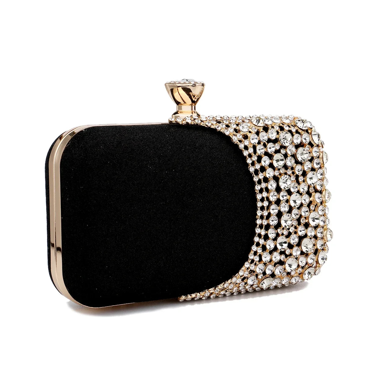 Hollow Out Fashion Women Evening Bags With Diamonds Shoulder Chain Handbags Wedding Bridal Female Purse Sequined Holder