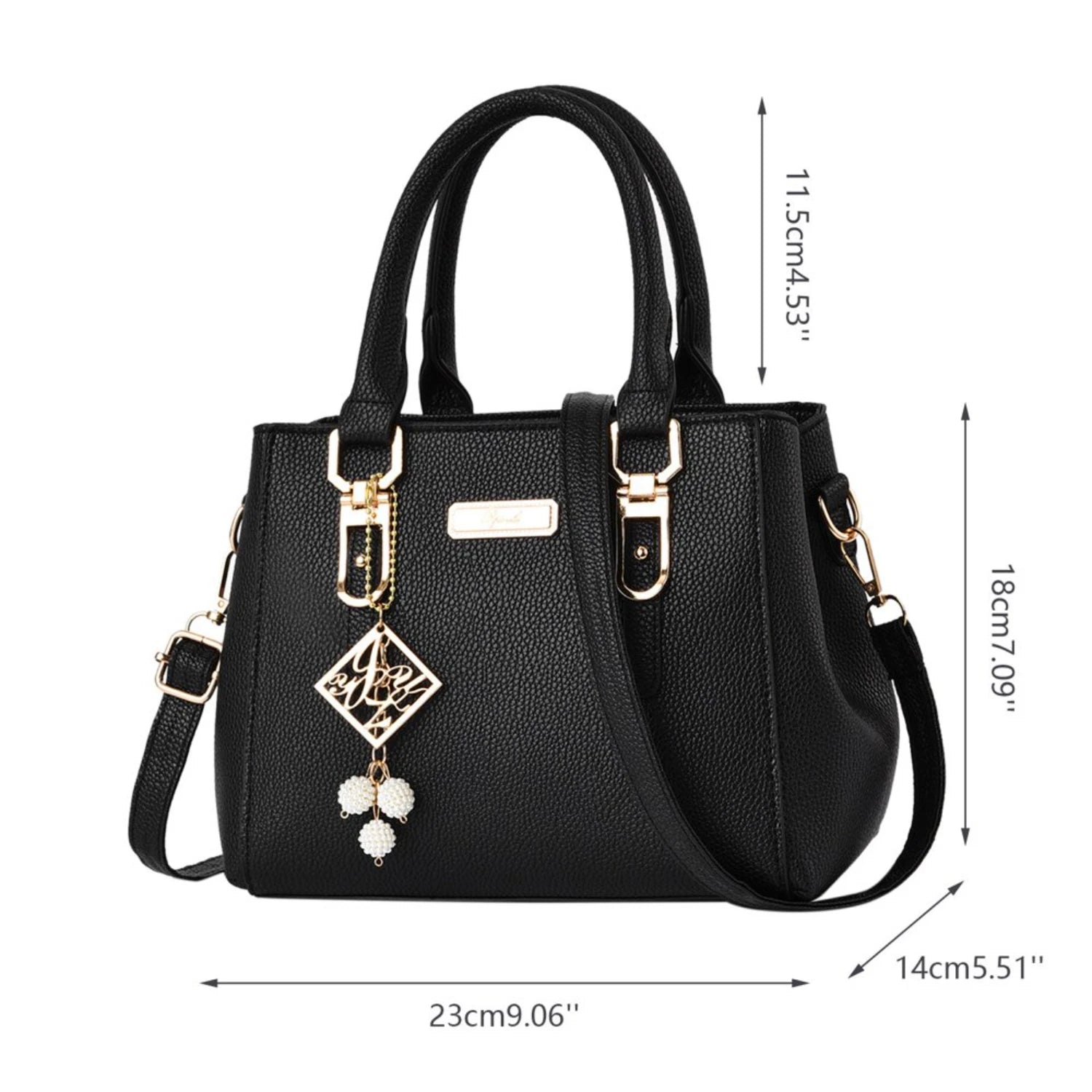 Large Capacity Leather Messenger Handbag Fashion Women&
