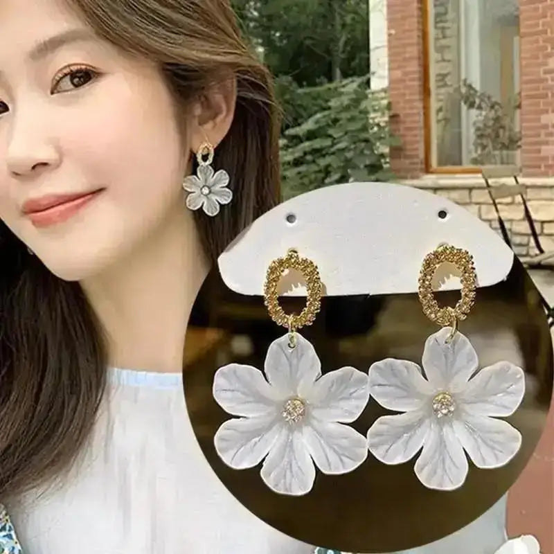 925 Silver Needle Korean Fashion Pearl Tassel Earrings For Women Jewelry 2025 Trending New Luxury Women&