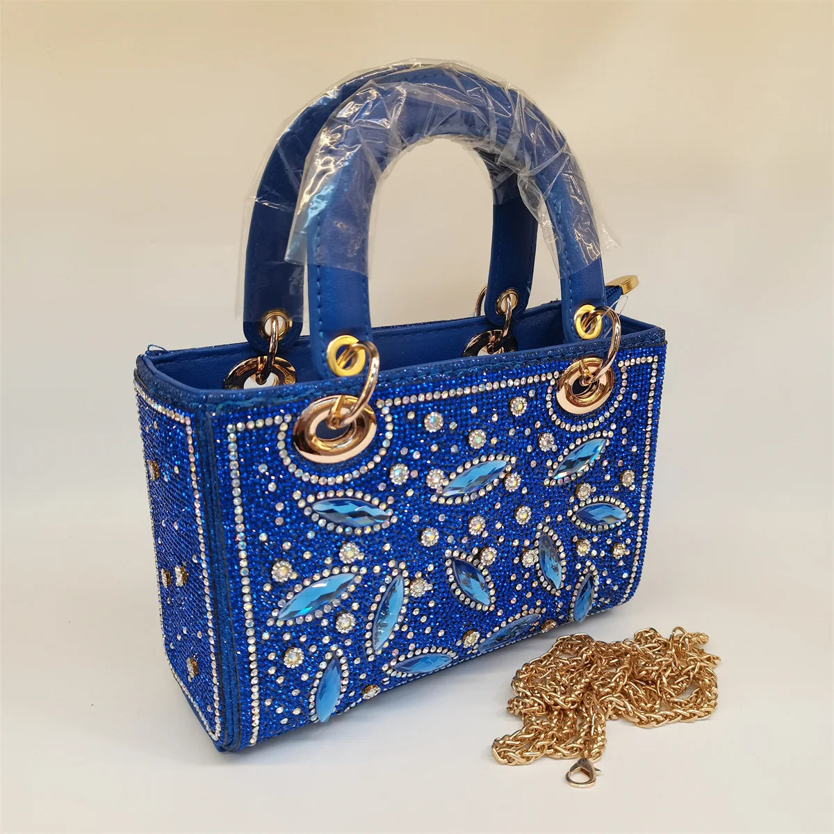 Hot Popular Women Rhinestone Evening Bag New Fashion Handbag Clutch Embellished Long Chain Bag Casual Bag F5-405-1