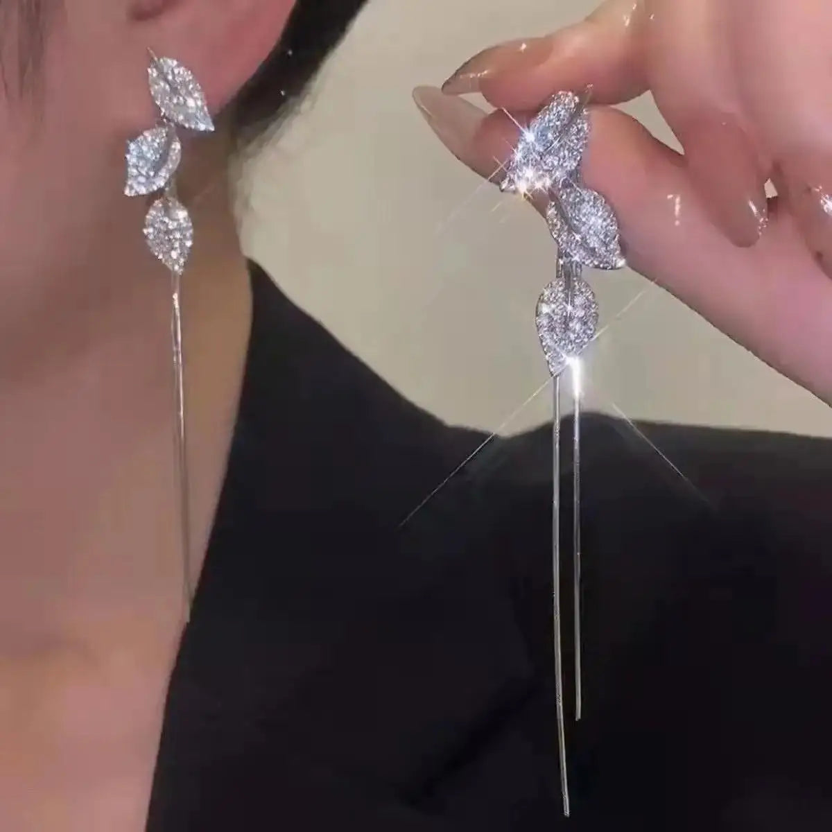 925 Silver Needle Korean Fashion Pearl Tassel Earrings For Women Jewelry 2025 Trending New Luxury Women&