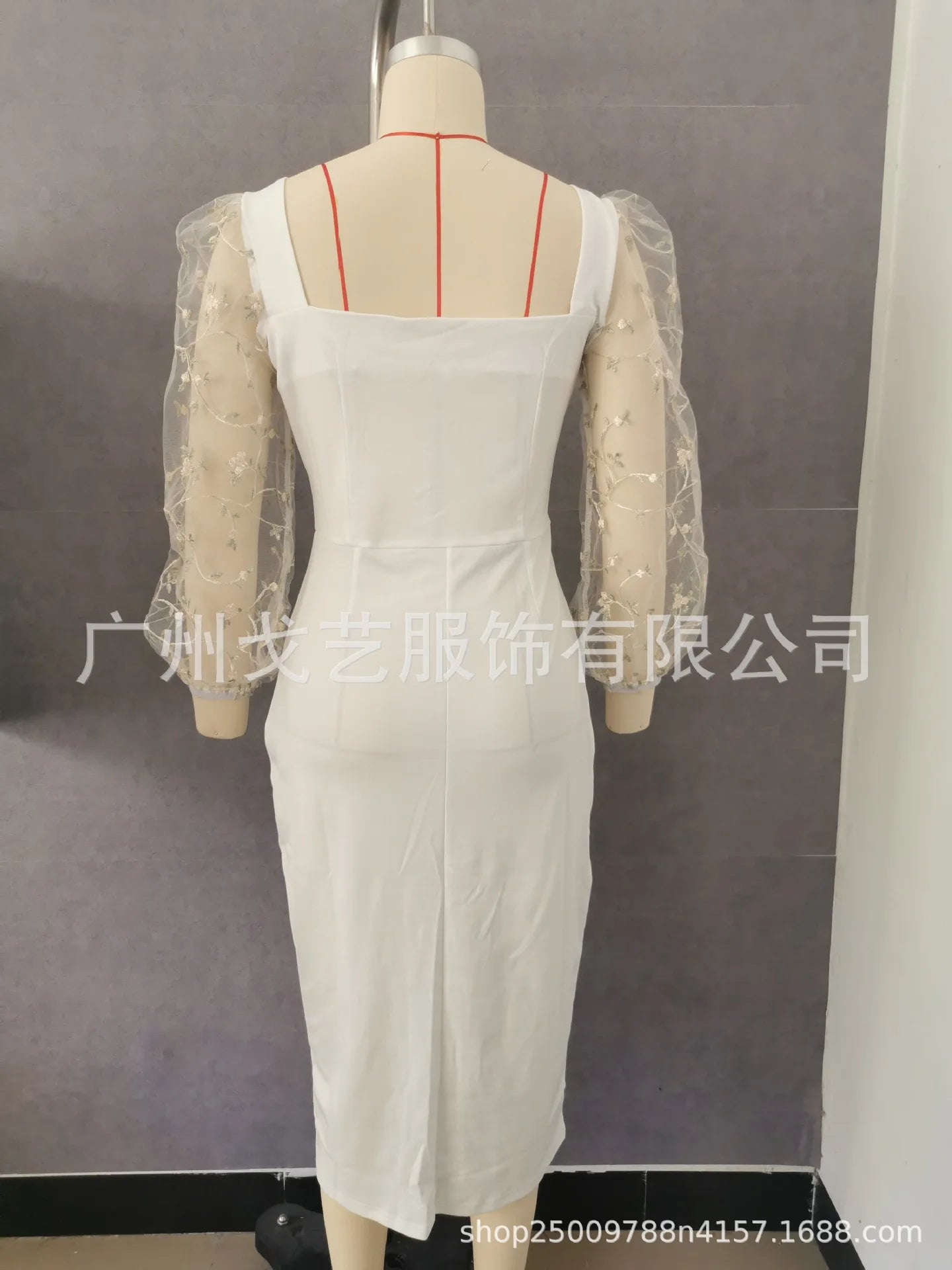 Elegant Dresses 2025 Woman Temperament Vestidos Largos French Dress Simple Style Solid Color Package Hip Patchwork Puff Sleeves