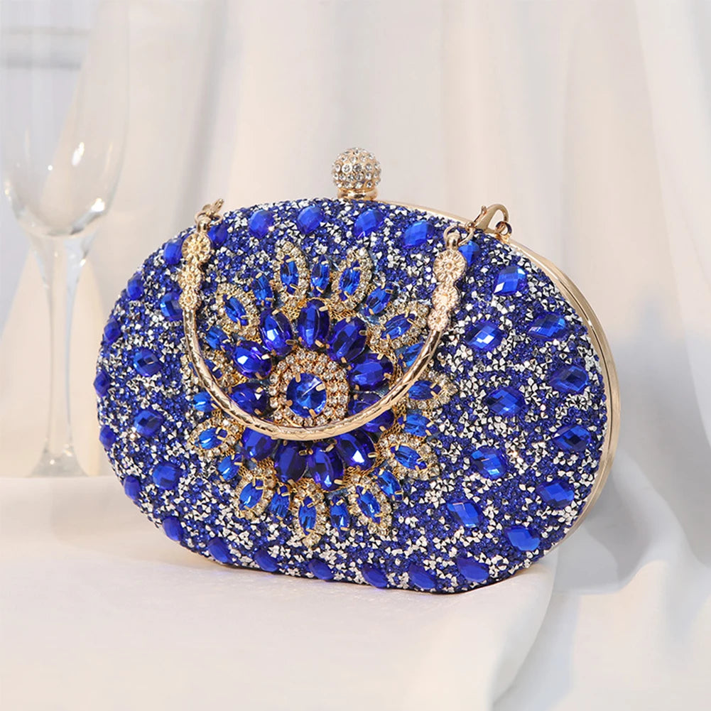 2023 Diamond Women Luxury Clutch Evening Bag Wedding Crystal Ladies Cell Phone Pocket Purse Female Sparkly Wallet for Party Gift