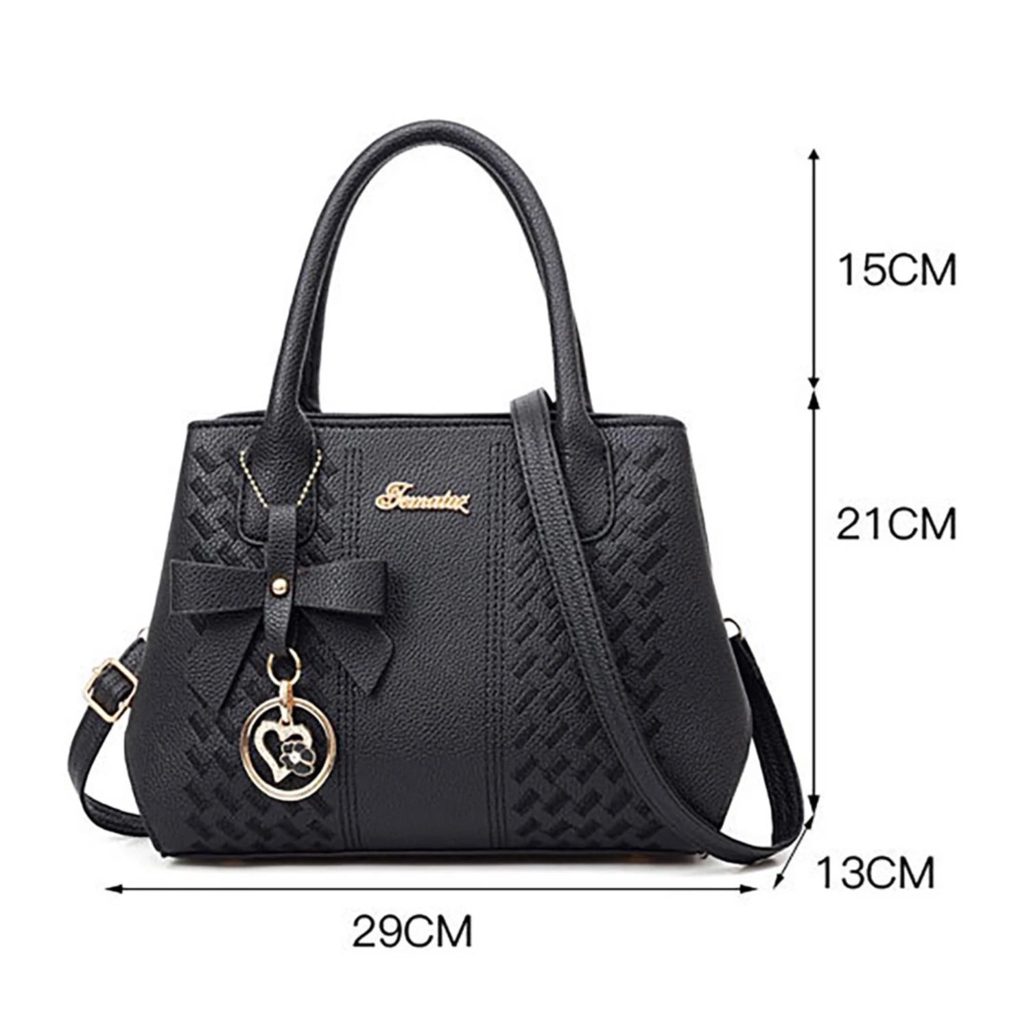 Large Capacity Leather Messenger Handbag Fashion Women&