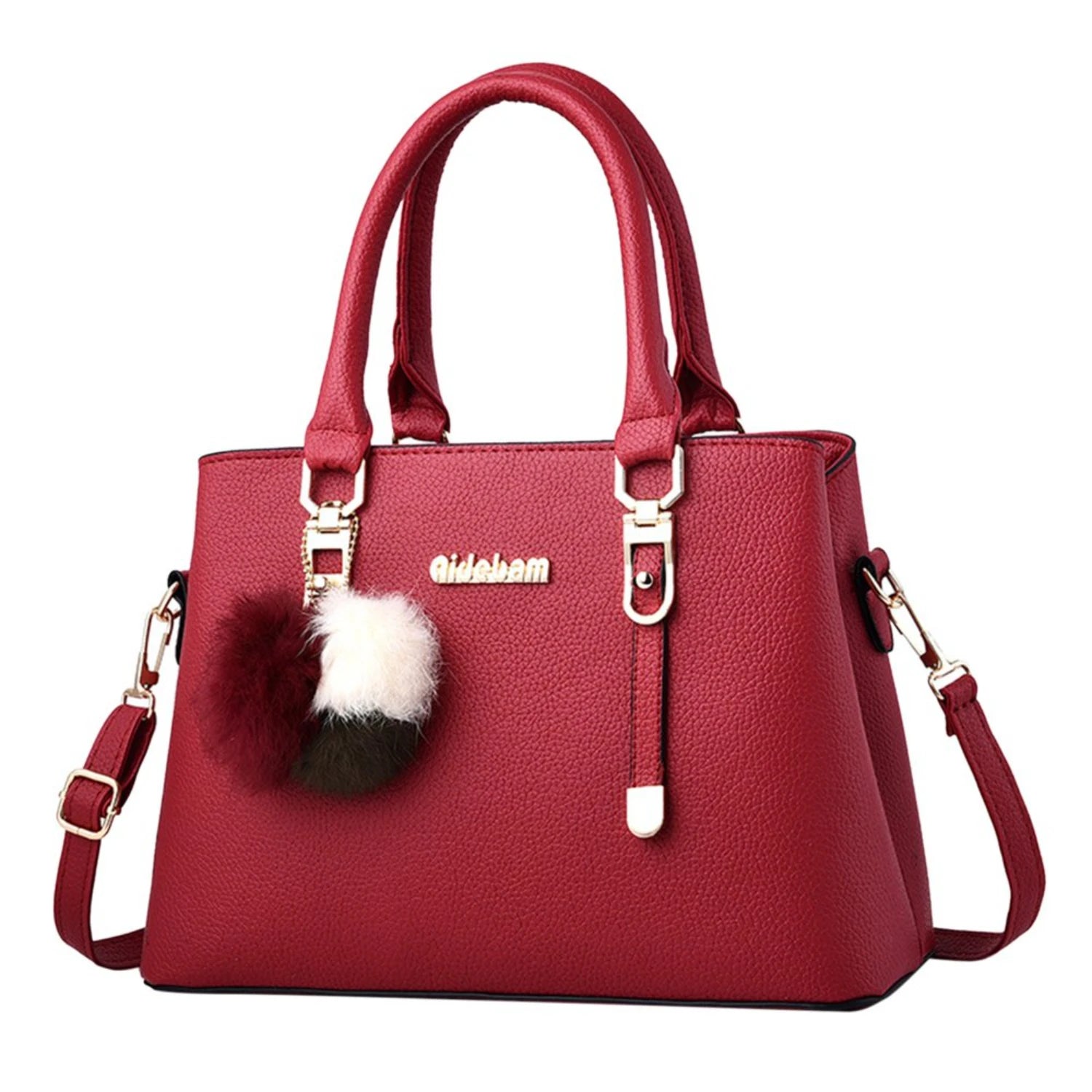 Large Capacity Leather Messenger Handbag Fashion Women&