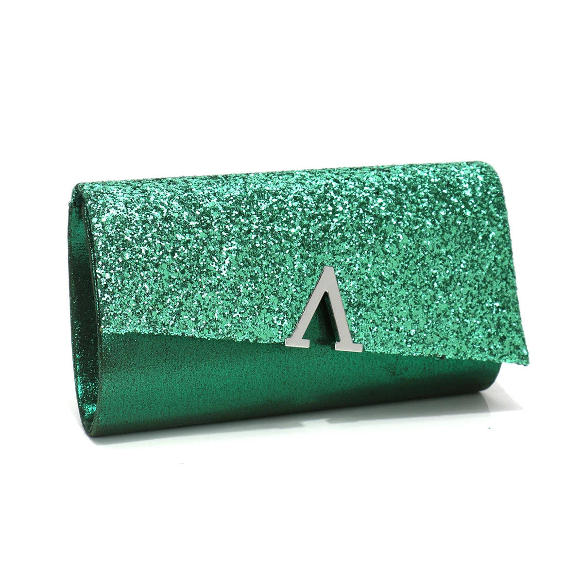 V Design Metal Chain Glamorous Design Evening Bags Envelope Shaped Sequins Handbags For Prom Dinner Wedding Banquet Purse