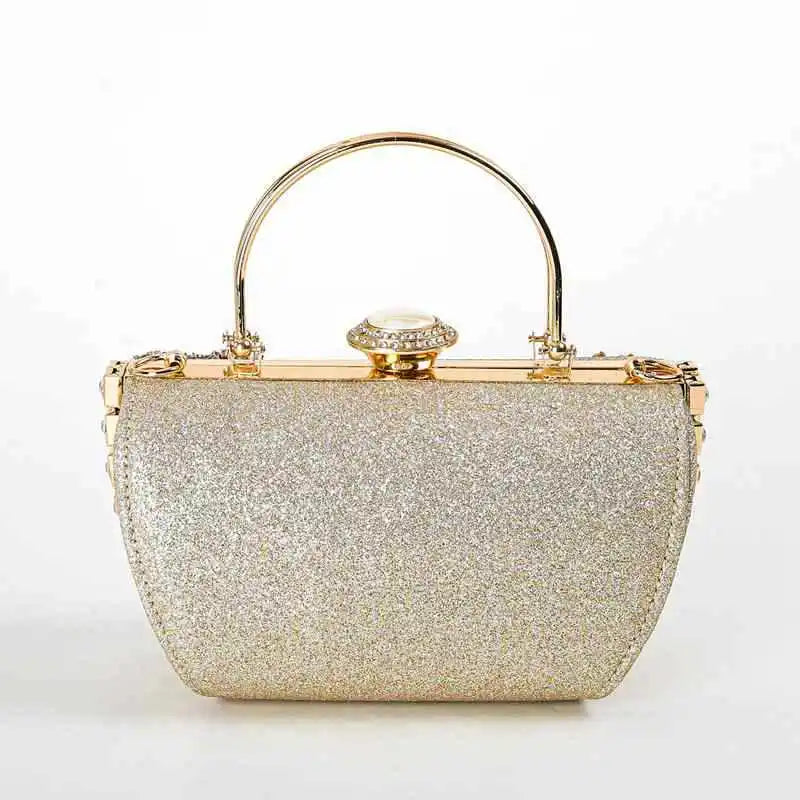 2024 New Arrival Flower Crystal Wedding Bridal Clutch Purse Luxury Designer Women&