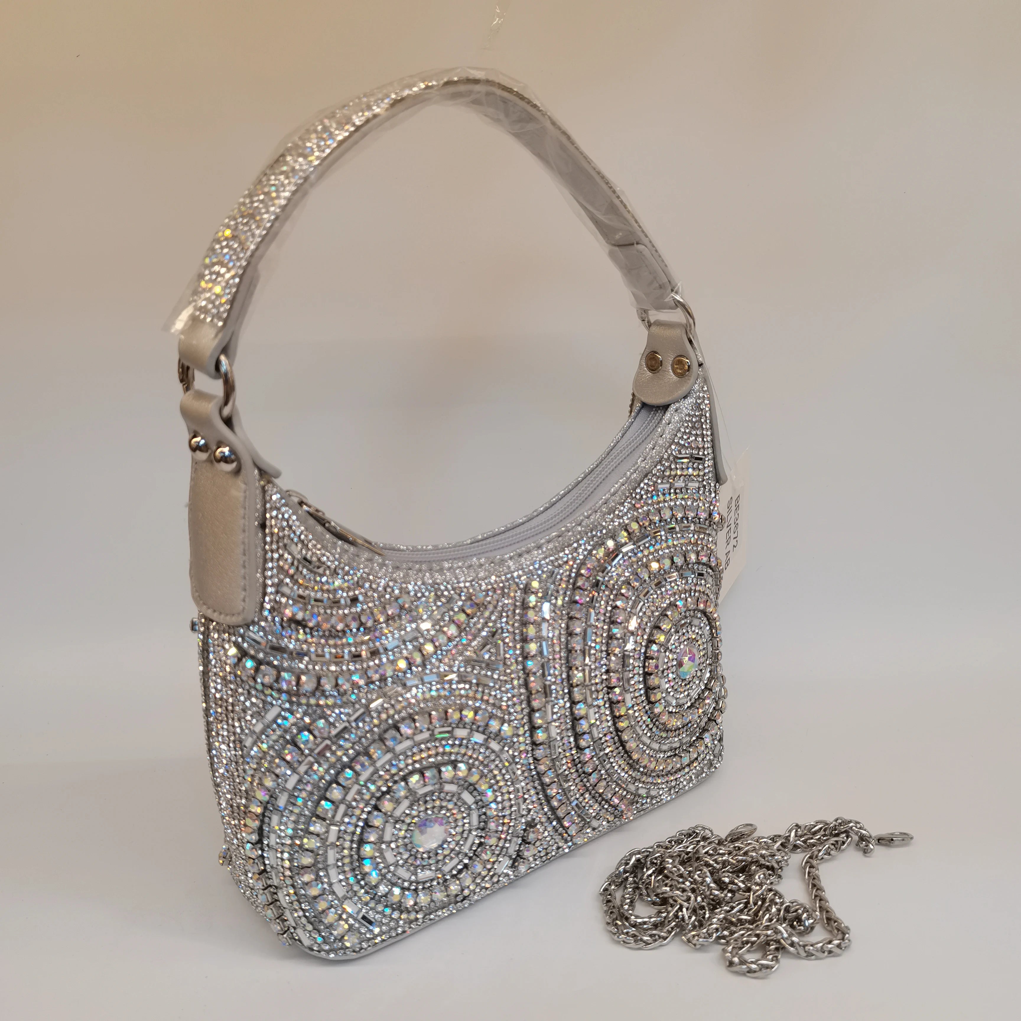 Hot Popular Women Rhinestone Evening Bag New Fashion Handbag Clutch Embellished Long Chain Bag Casual Bag F5-405-1
