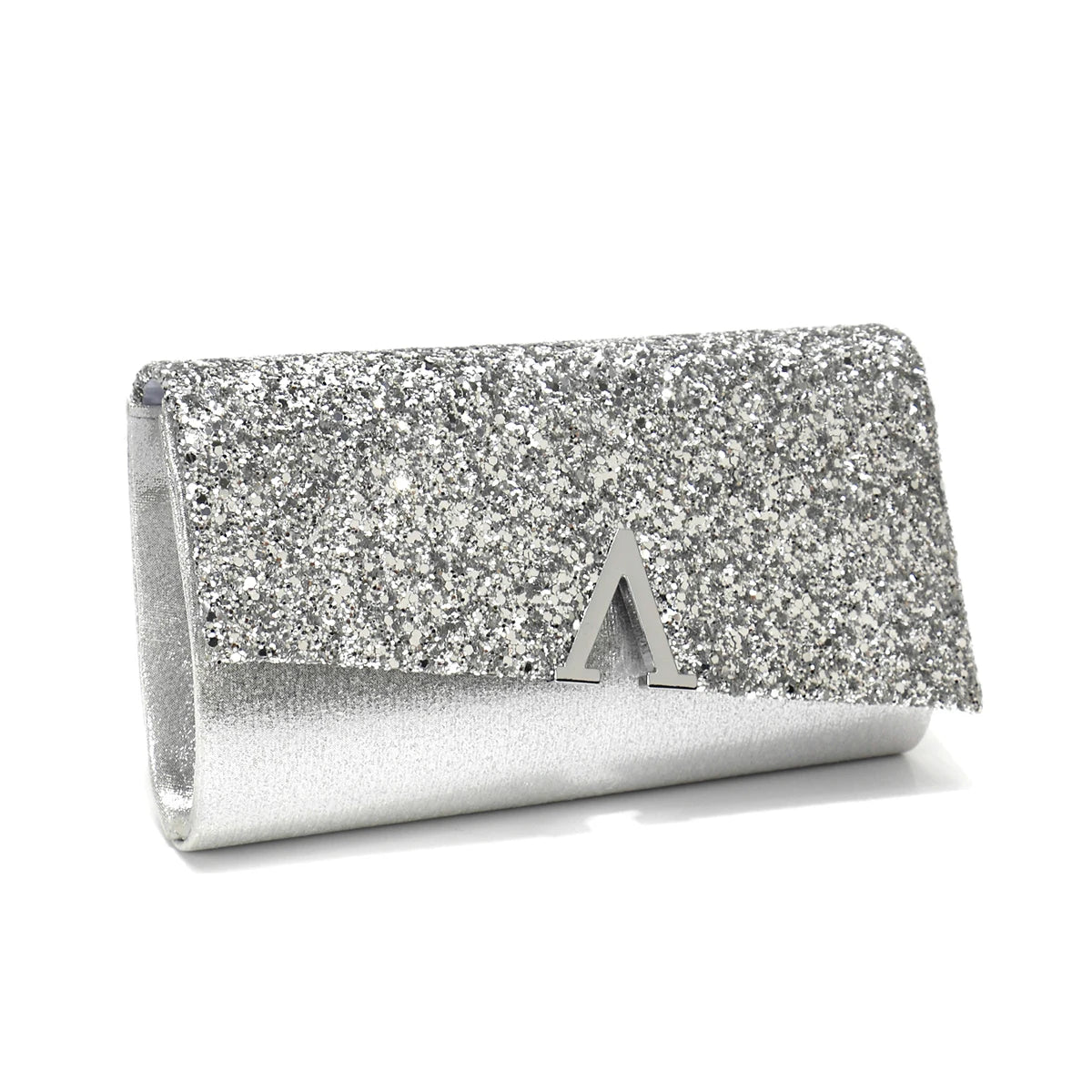 V Design Metal Chain Glamorous Design Evening Bags Envelope Shaped Sequins Handbags For Prom Dinner Wedding Banquet Purse
