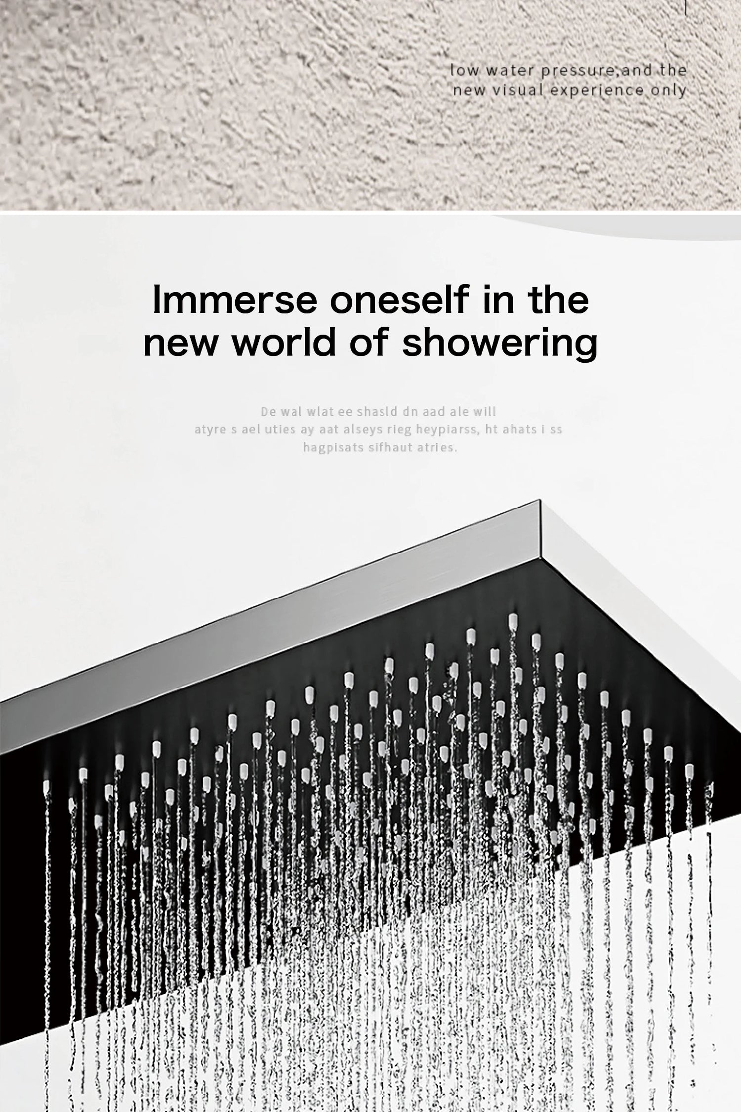 Luxury black shower system with wall mounted design LED digital display for dual control of hot & cold Simple bathroom Tap
