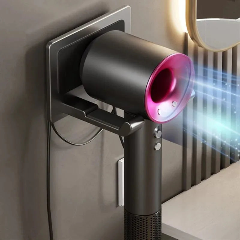 Without Punching Bathroom Hair Dryer Hanger Hairdryer Storage Rack Suction Cup Storage Rack Toilet Multi-function Storage Shelf