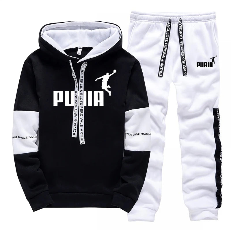 Hot Sales Mens Tracksuit Print Casual Sweatshirts Sportswear Single Piece Hoodie Pants Outdoors Gym Sports Jogging Mens Clothing