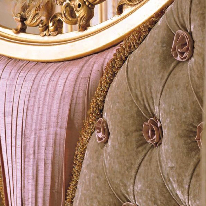 European court solid wood bed, royal master bedroom double