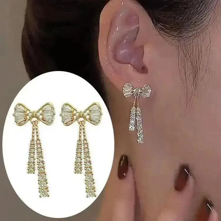 925 Silver Needle Korean Fashion Pearl Tassel Earrings For Women Jewelry 2025 Trending New Luxury Women&