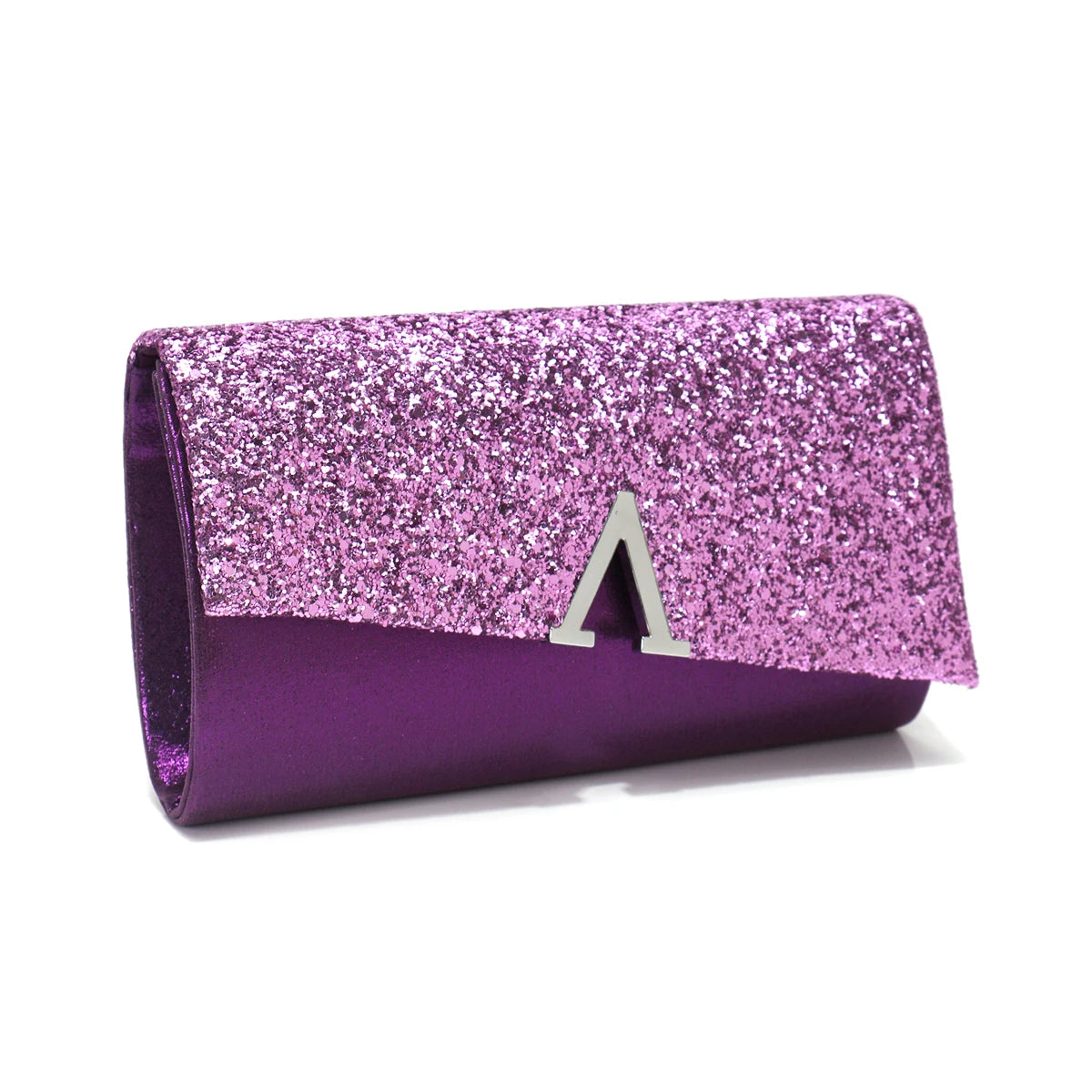 V Design Metal Chain Glamorous Design Evening Bags Envelope Shaped Sequins Handbags For Prom Dinner Wedding Banquet Purse