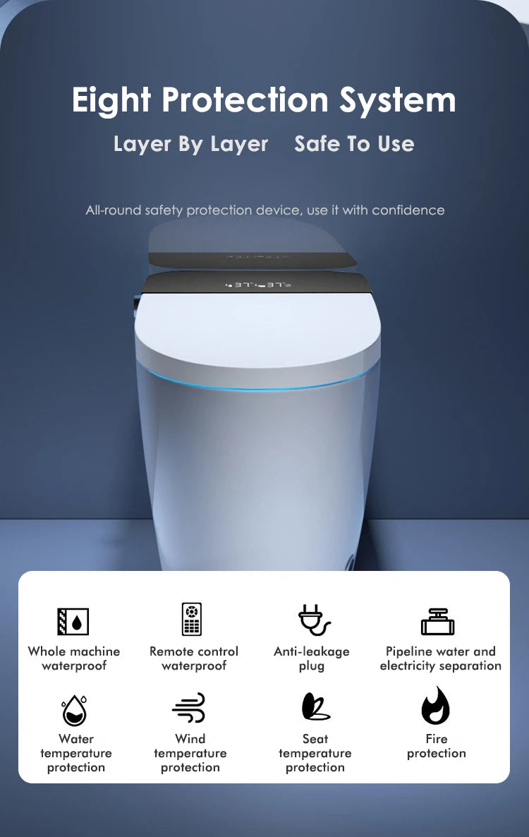 Intelligent Toilet, Wireless Remote Control, Floor Vent Intelligent Toilet, Intelligent Toilet with Cistern, Domestic Commercial