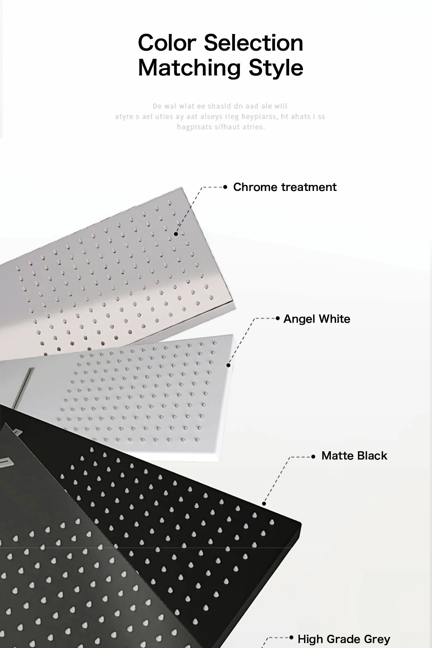 Luxury black shower system with wall mounted design LED digital display for dual control of hot & cold Simple bathroom Tap