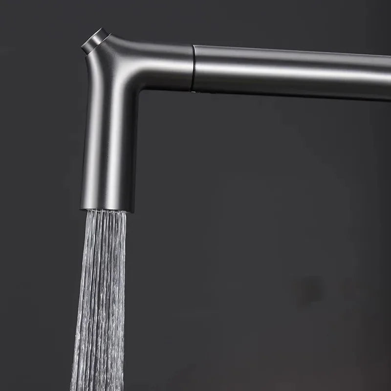Pull Out Water Filter Tap Brass Crane For Deck Mounted Black  Sink Mixer 3 Way Kitchen Faucet
