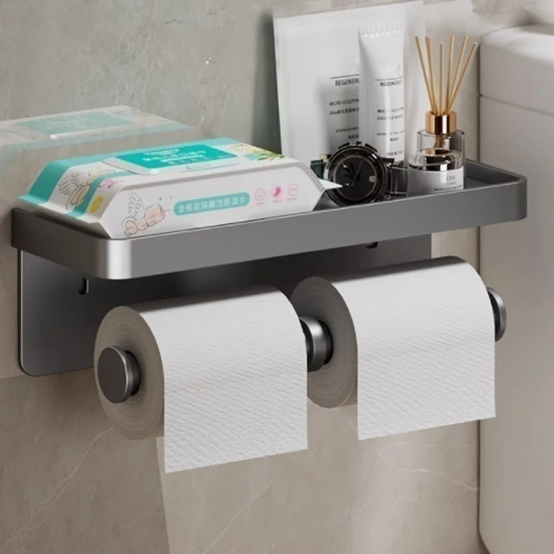 Toilet phone holder, toilet tissue box, wall mounted storage rack, toilet waterproof tissue tube holder